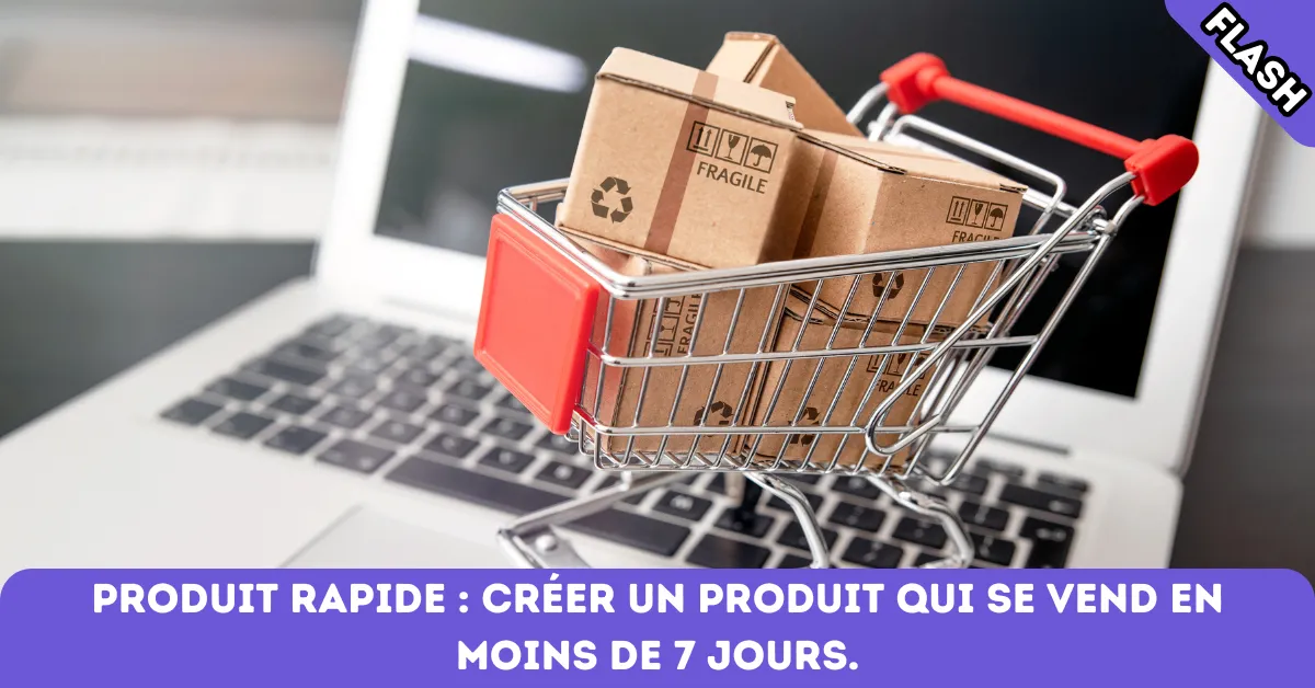 Produit rapide créer un produit qui se vend en moins de 7 jours